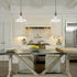 Clear Glass Rustic Kitchen Island Pendant lighting Fixture